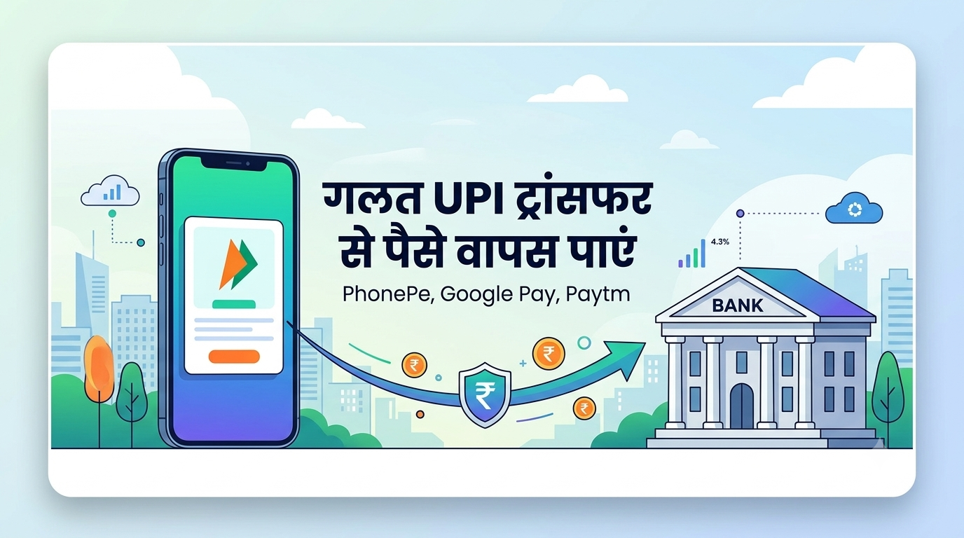 PhonePe, Paytm या Google Pay से गलत अकाउंट में पैसे ट्रांसफर हो जाएं तो वापस कैसे पाएं? (2026 Guide)