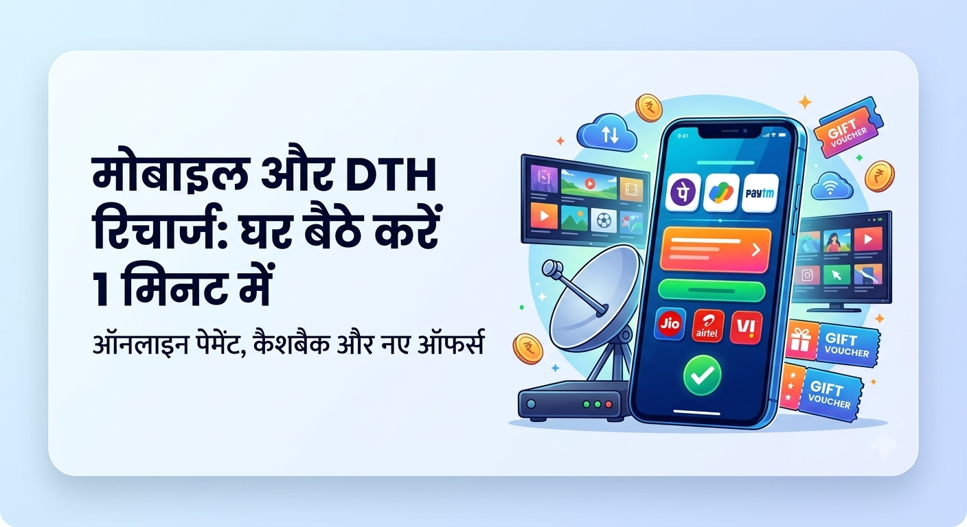 Mobile और DTH Recharge पर Cashback कैसे कमाएं? Top 5 Trusted Apps (2026 Detailed Guide)