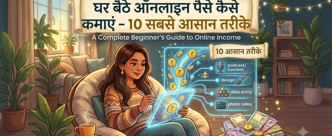 घर बैठे ऑनलाइन पैसे कमाने के 10  सबसे आसान तरीके (2026)