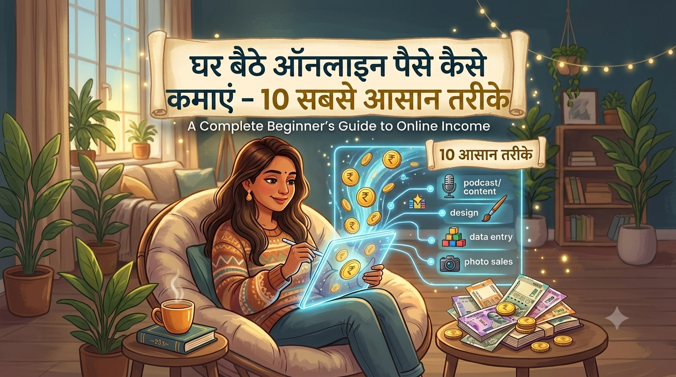 घर बैठे ऑनलाइन पैसे कमाने के 10  सबसे आसान तरीके (2026)