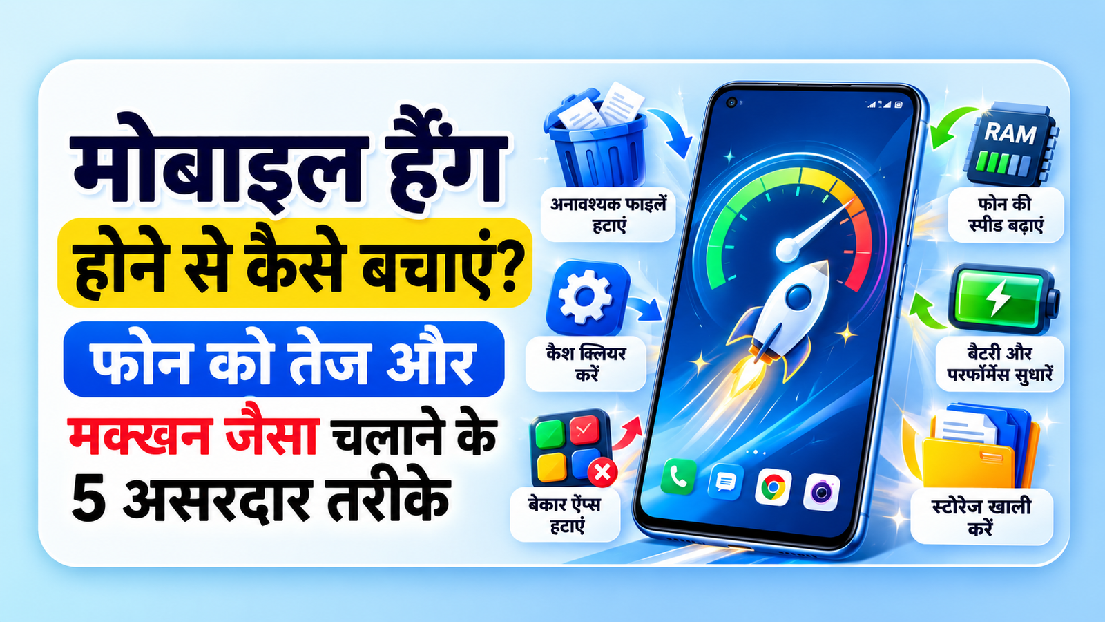 मोबाइल हैंग होने से कैसे बचाएं: फोन को तेज और मक्खन जैसा चलाने के 5 असरदार तरीके